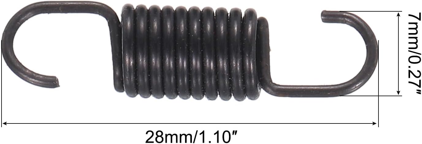 MECCANIXITY Muelle de puerta para horno de microondas, resorte universal de aluminio, 0.276 in, compatible con estufa de horno, negro, 4 unidades