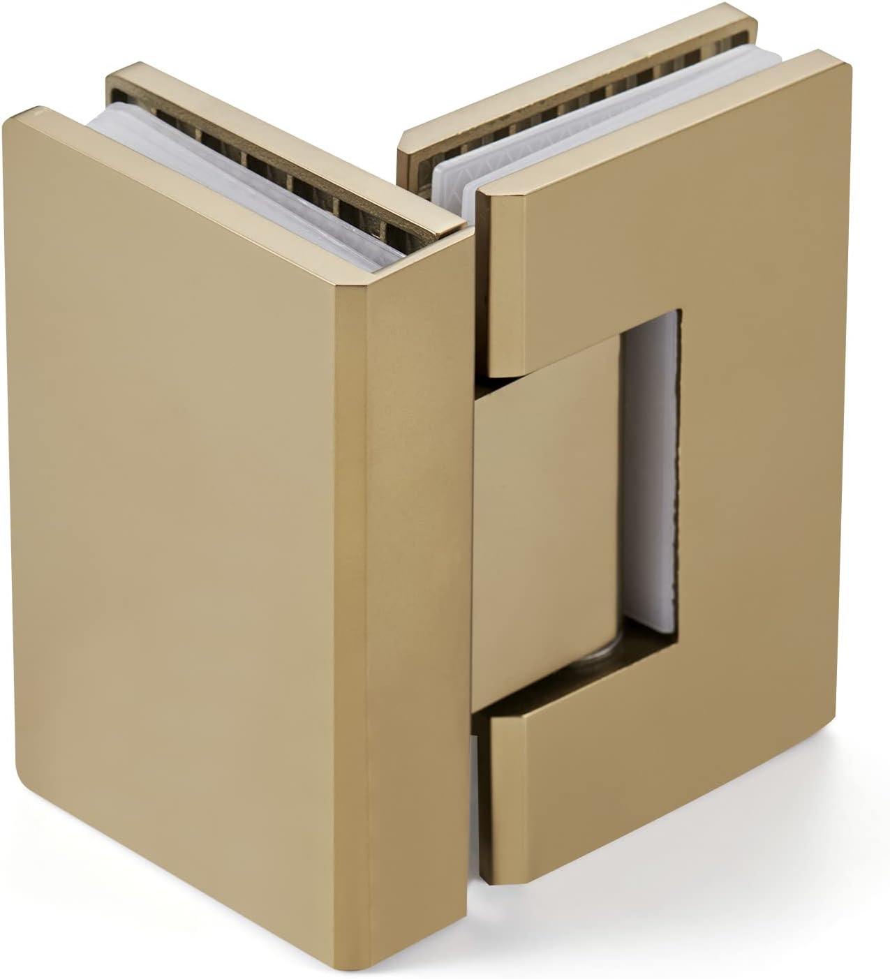 Bisagra para puerta de cristal de ducha, sólida de una pieza fundida de precisión con acero inoxidable 304 de 0.197 in de grosor, adecuada para