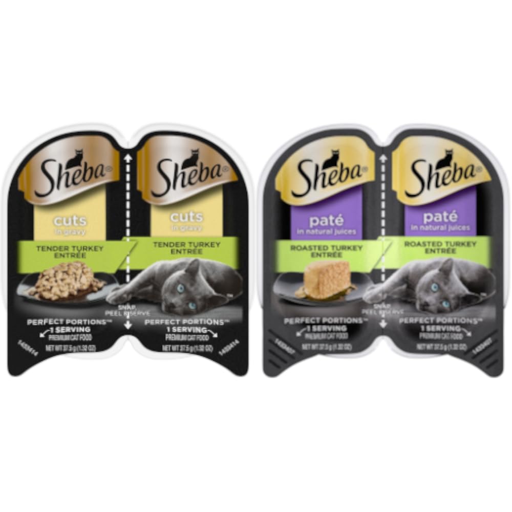 Sheba Perfect Portions – Alimento húmedo para gatos (24 porciones12 paquetes individuales) Juguete magnético y misterioso de ratón