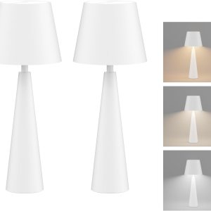 Moderna lámpara de mesa LED inalámbrica con sensor táctil, luz de mesa impermeable IP54 para exteriores, lámparas de mesa LED portátiles blancas, Moderna lámpara de mesa LED inalámbrica con sensor táctil, luz de mesa impermeable IP54 para exteriores, lámparas de mesa LED portátiles blancas,