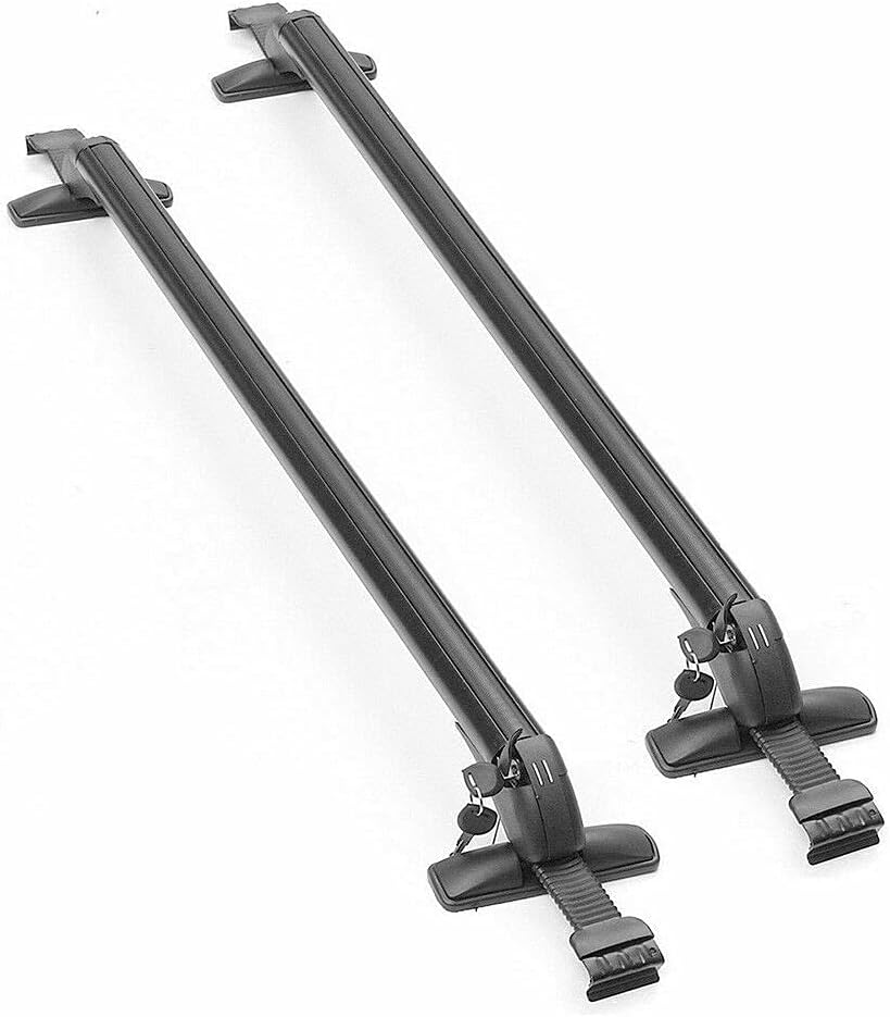 Barras transversales de aluminio ajustables universales de 43.31 pulgadas para portaequipajes con bloqueo antirrobo, capacidad de carga de 165