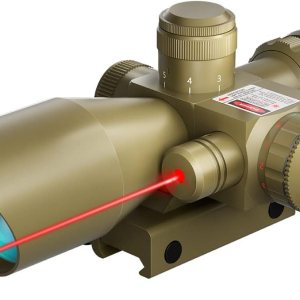 Pinty 2.5-10×40 Rojo Verde Iluminado Mil-dot Tactical Rifle Alcance con Láser Rojo Combo – Color de Lente Verde Pinty 2.5-10×40 Rojo Verde Iluminado Mil-dot Tactical Rifle Alcance con Láser Rojo Combo – Color de Lente Verde