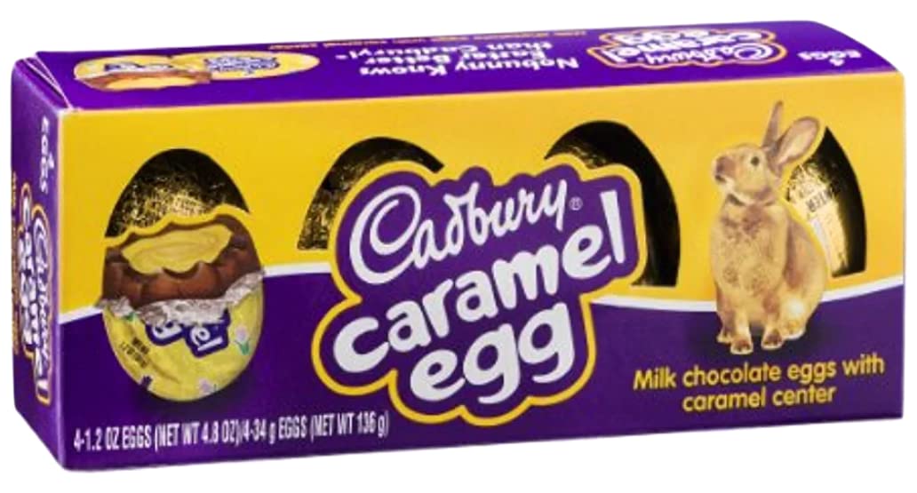 Huevos de Pascua  Huevos de chocolate con leche Cadbury Creme y huevos de mantequilla de maní de Reese’s  Pollito de malvavisco cubierto de