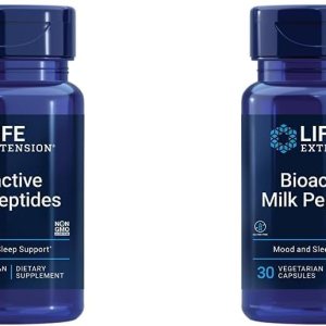 Life Extension Péptidos de leche bioactivos, promueve la relajación y el sueño saludable, sin gluten, sin OMG, 30 cápsulas vegetarianas (paquete de Life Extension Péptidos de leche bioactivos, promueve la relajación y el sueño saludable, sin gluten, sin OMG, 30 cápsulas vegetarianas (paquete de
