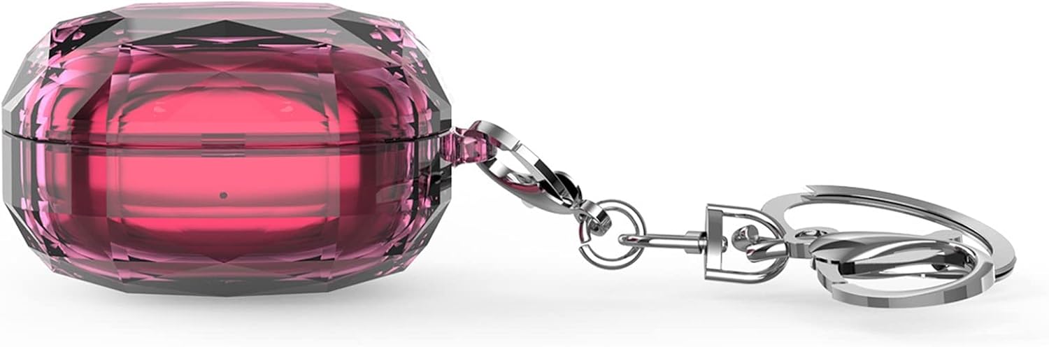 Funda para Samsung Galaxy Buds2 ProBuds 2Buds ProBuds Live con llavero, lindo patrón de diamante protector duro PC auriculares cubiertas