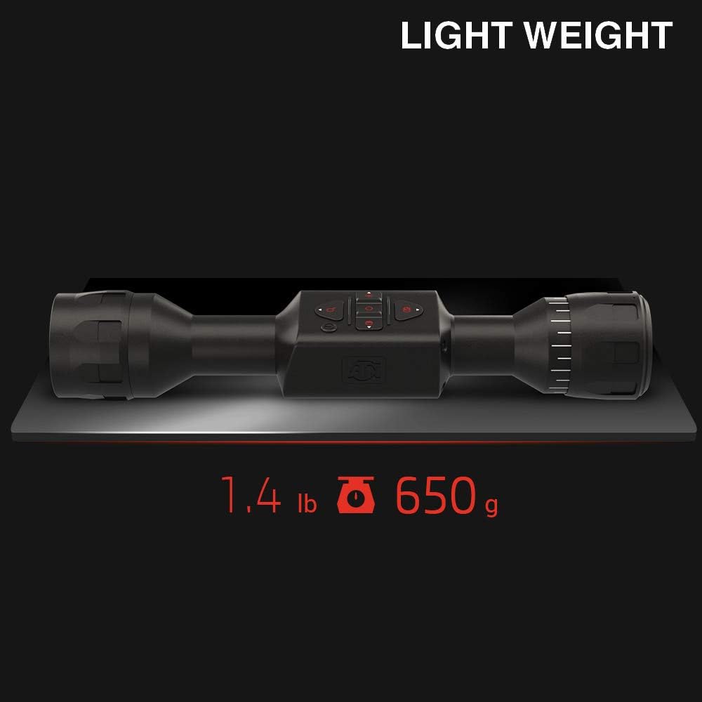ATN MossyOak Thor LT – Alcance térmico ultraligero de camuflaje de caza con sensor térmico de 60 Hz, One Shot Zero, 10 horas + batería de