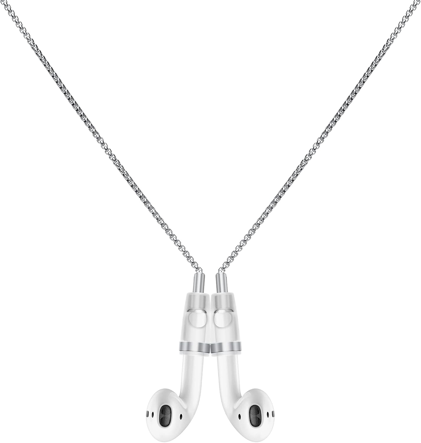 Correas de transporte para AirPods, regalos para mamá, auriculares, collar de acero inoxidable, soporte de correa de cadena magnética para el