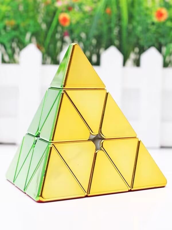 cuberspeed ShengShou Legend pyraminx espejo metálico reflectante sin etiqueta pirámide Speed Cube metálico pyraminx M
