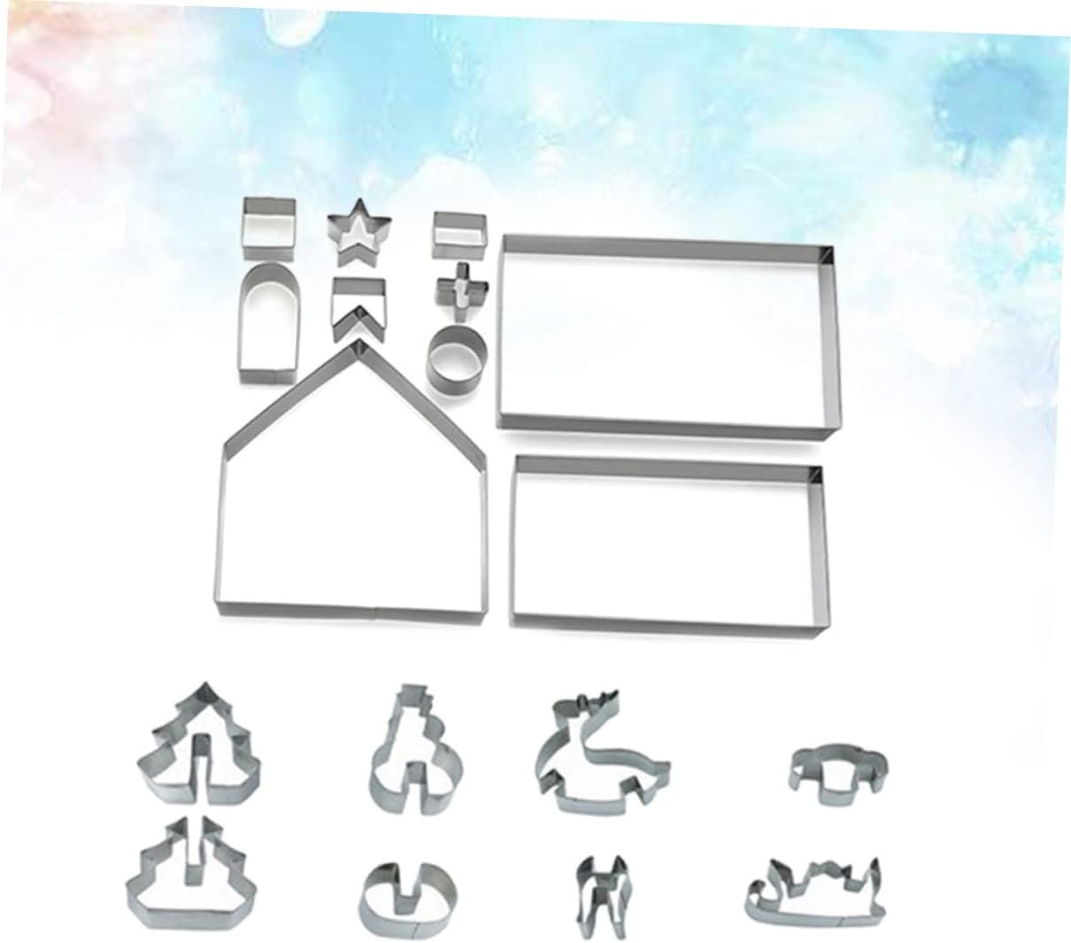ABOOFAN 36 Pcs Gingerbread Cookie Cutter Christmas Baking Cutters Cookie Cutters for Baking Christmas Cookie Cutter Reindeer Cookie Cutters Xmas
