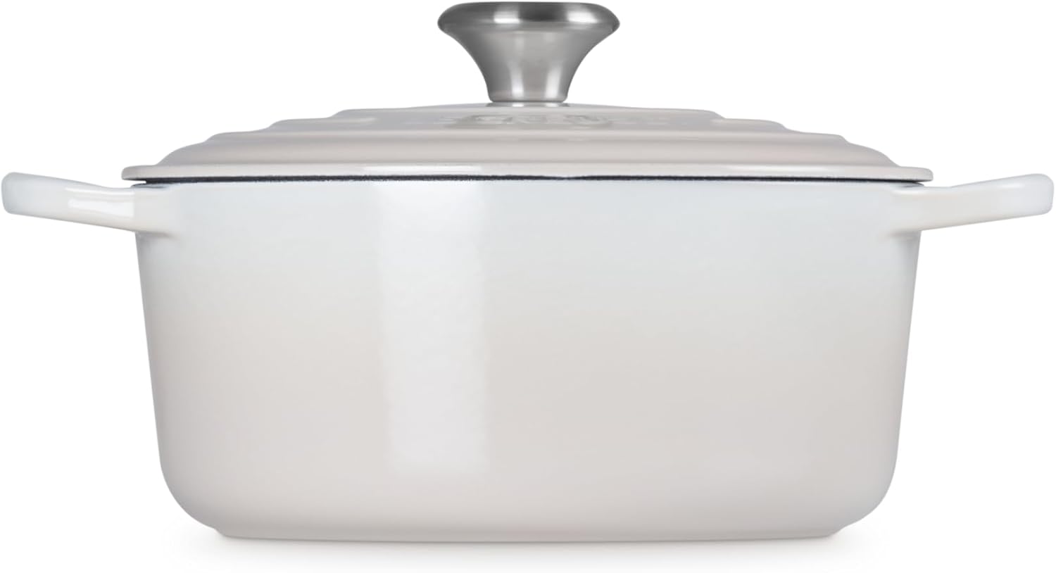 Le Creuset Horno holandés redondo de hierro fundido esmaltado, 4.5 cuartos de galón, merengue
