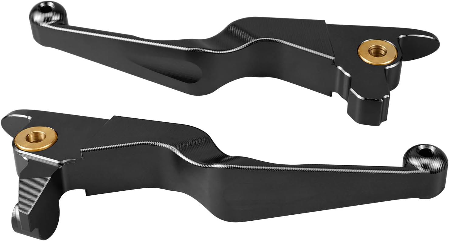 NICECNC Palancas de embrague de freno negras compatibles con Harley Street Glide FLHX 2017-2020, Road King FLHR 2017-2020, Electra Glide Ultra