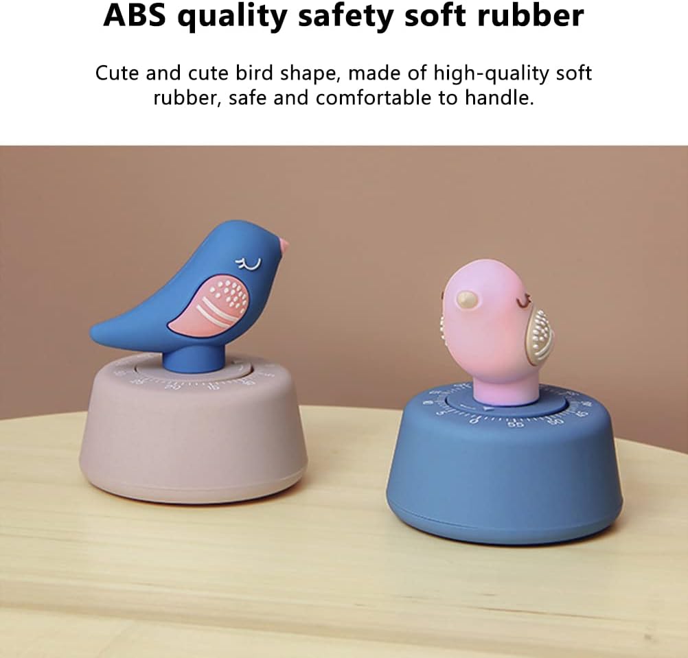 Chirp Bird – Temporizador de cocina para pájaros, temporizador de cocina, temporizador de pájaros Kawaii, recordatorio mecánico, alarma de cocina,