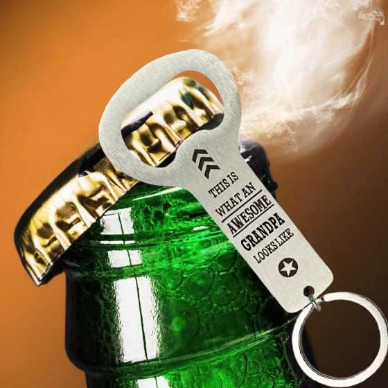 MALLAbyLAMMA Taza de cerámica para el mejor abuelo de 12 onzas, abrebotellas, regalo para el abuelo de parte de los nietos, I Love You Grandpa,