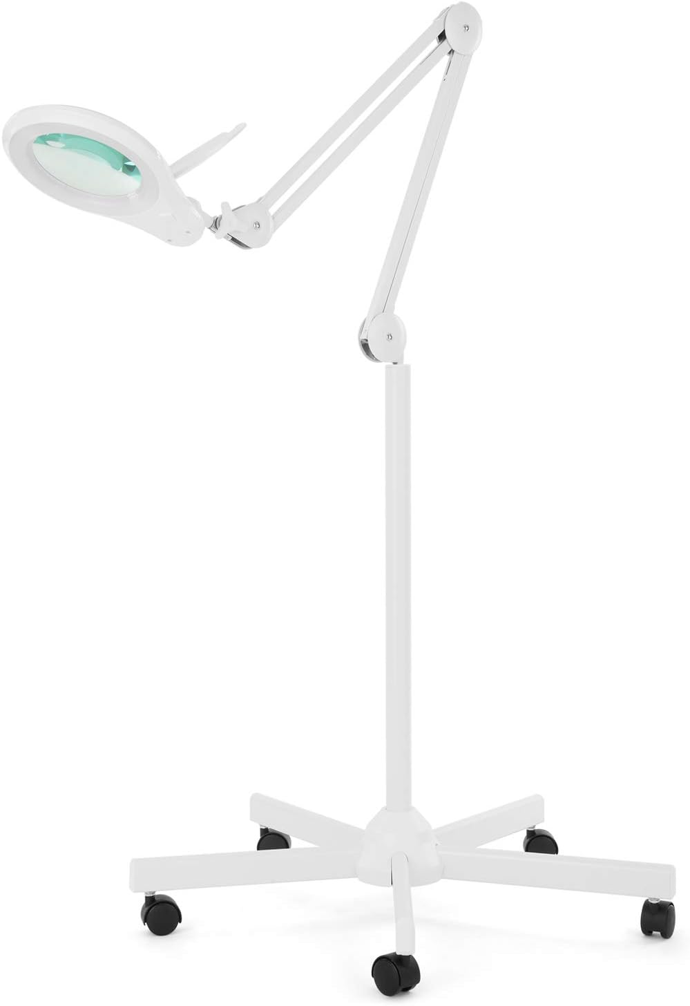 Neatfi (Nuevo modelo) Bifocals 1200 lúmenes Super LED Lámpara de pie con 5 ruedas base rodante, 5 dioptrías con 20 dioptrías, regulable, lupa de