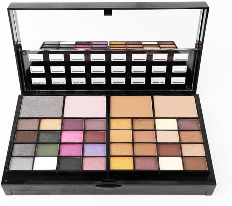 Kit de maquillaje profesional de 74 colores todo en uno, incluye 36 maquillaje de sombra de ojos, 16 brillo de labios, 12 crema con purpurina, 4