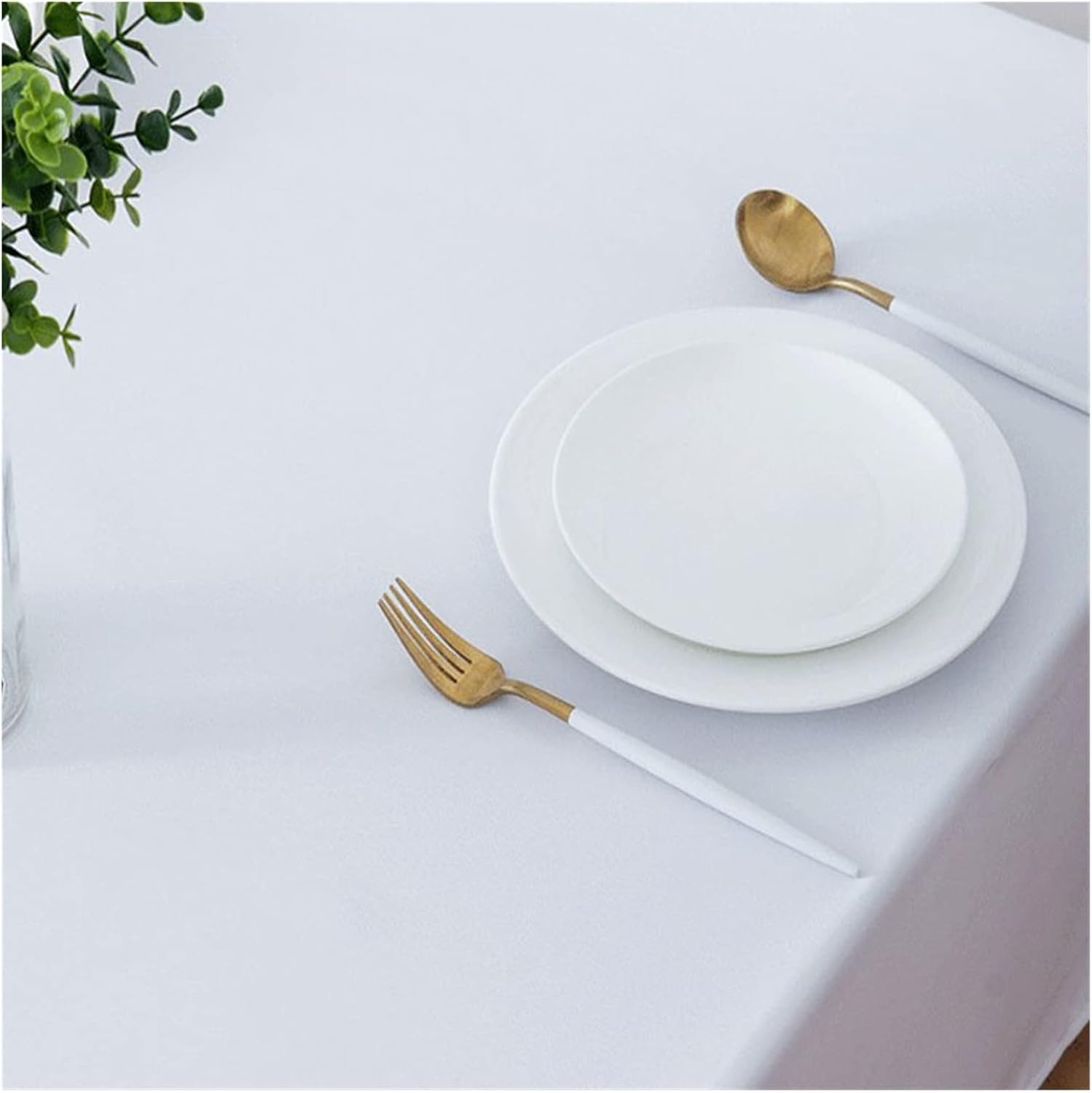 Tablecloth Solid Color White Table Cloth Tablecloth Fashion Dinner Room Cloth Plain Table Cover Manteles para Mesa Rectangulares Table Linen (Color