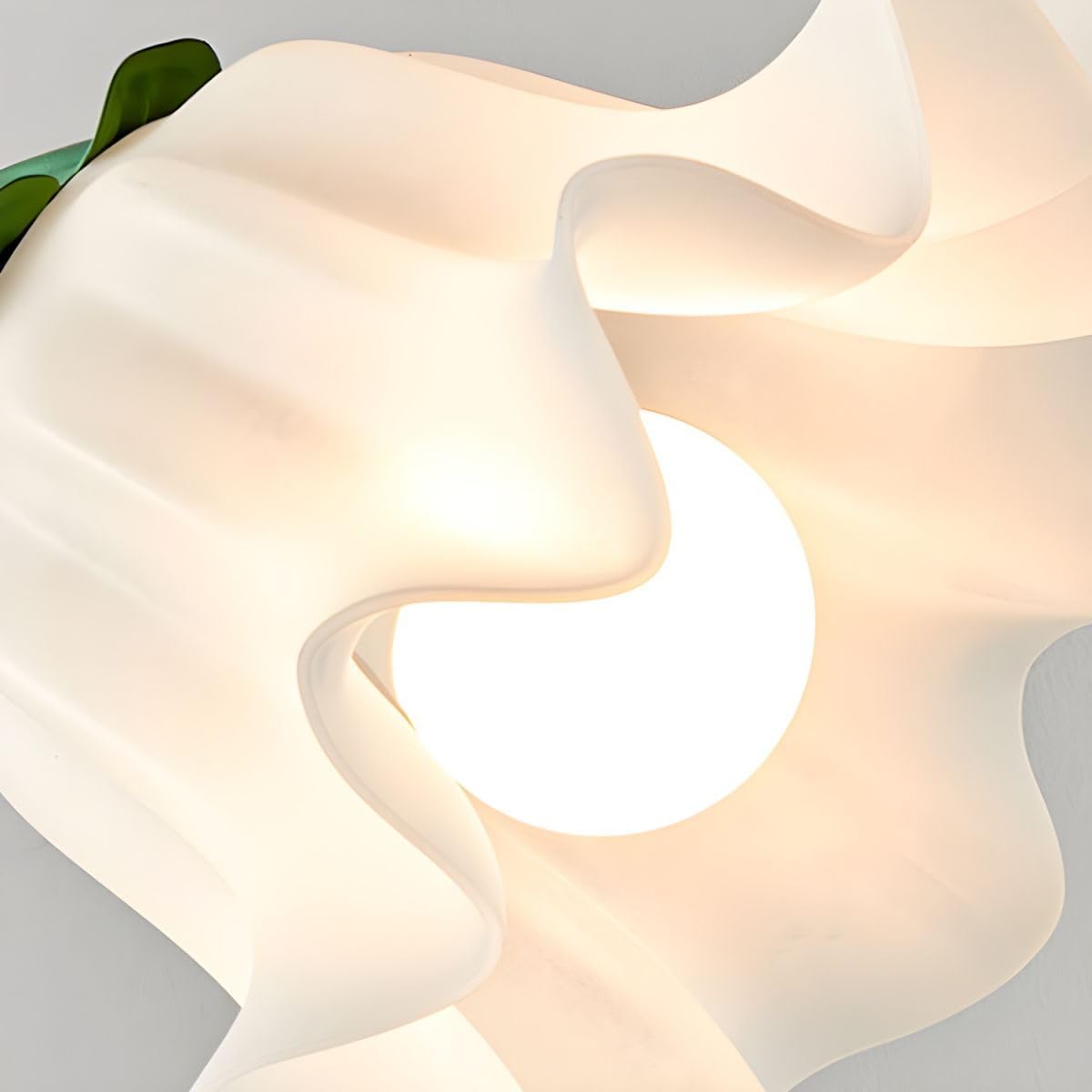 RUNNUP Lámpara de pie moderna, lámpara alta con forma de flor de 1 luz con pantalla acrílica, lámpara alta para sala de estar, dormitorio,