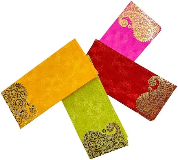 Shagun – Juego de sobres de regalo para dinero en efectivo (paquete de 25) para boda, compromiso, diwali, cumpleaños, aniversario (verde)