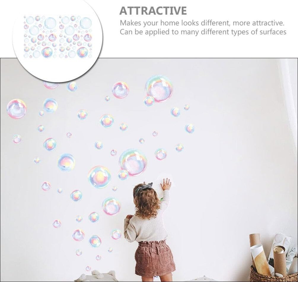 VOSAREA Calcomanías de pared de burbujas para baño, calcomanías de océano bajo el mar, decoración artística de pared de burbujas de vinilo para