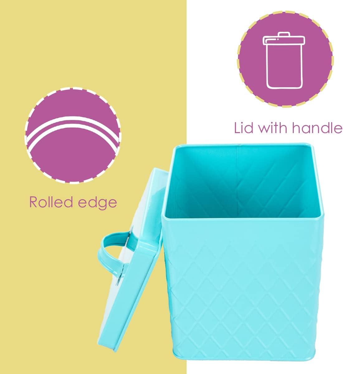 Home Basics – Caja de almacenamiento de alimentos para cocina, Turquoise