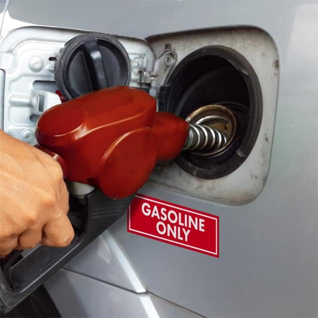 Cartel adhesivo solo para gasolina, paquete de 3 unidades, adhesivo resistente a la intemperie para tu camión, tractor, bote de combustible