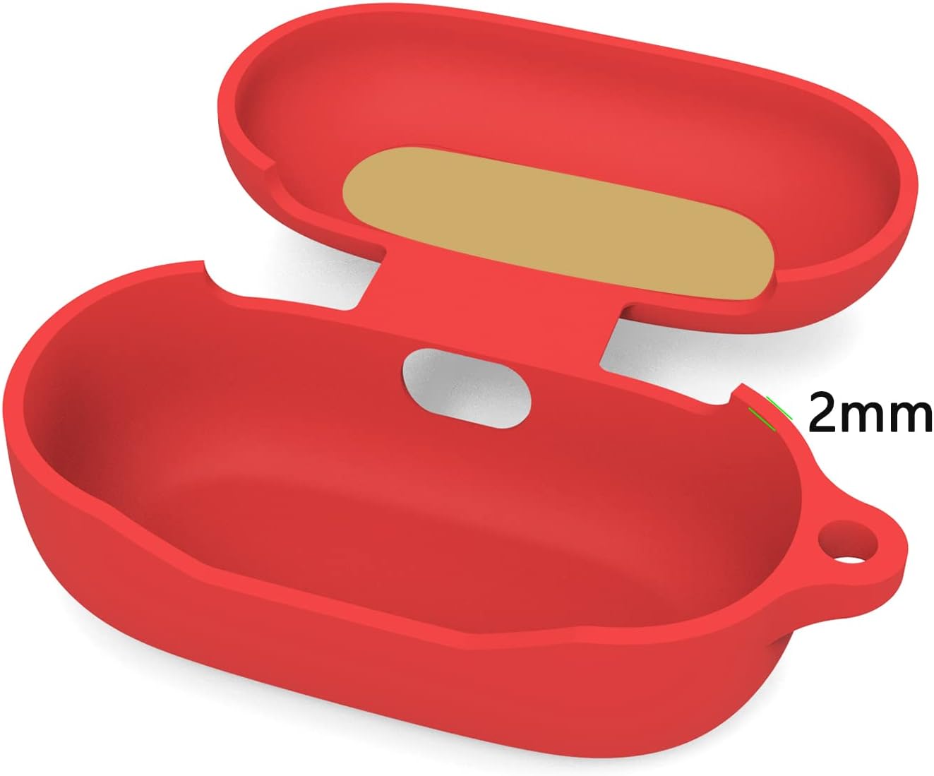 NOOETAH Funda compatible con Huawei Freebuds SE, funda protectora de silicona absorbente de golpes con llavero (rojo)