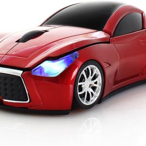 Ratón inalámbrico de coche deportivo de escritorio Ordenador portátil Ratón óptico Ratones AAA Batería Nano USB 2.4GHz Gaming Mouse (rojo) Ratón inalámbrico de coche deportivo de escritorio Ordenador portátil Ratón óptico Ratones AAA Batería Nano USB 2.4GHz Gaming Mouse (rojo)