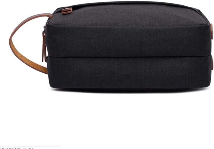 Tumecos Neceser de cuero encerado para hombre, kit de afeitado, accesorios de viaje, bolsa organizadora (verde militar 1)