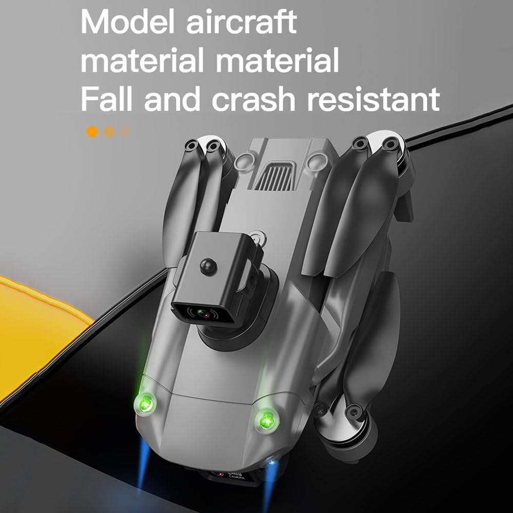 QIYHBVR Drone GPS plegable con cámara UHD 8K para adultos, cuadricóptero con motor sin escobillas, retorno automático, sígueme, vuelo circular,