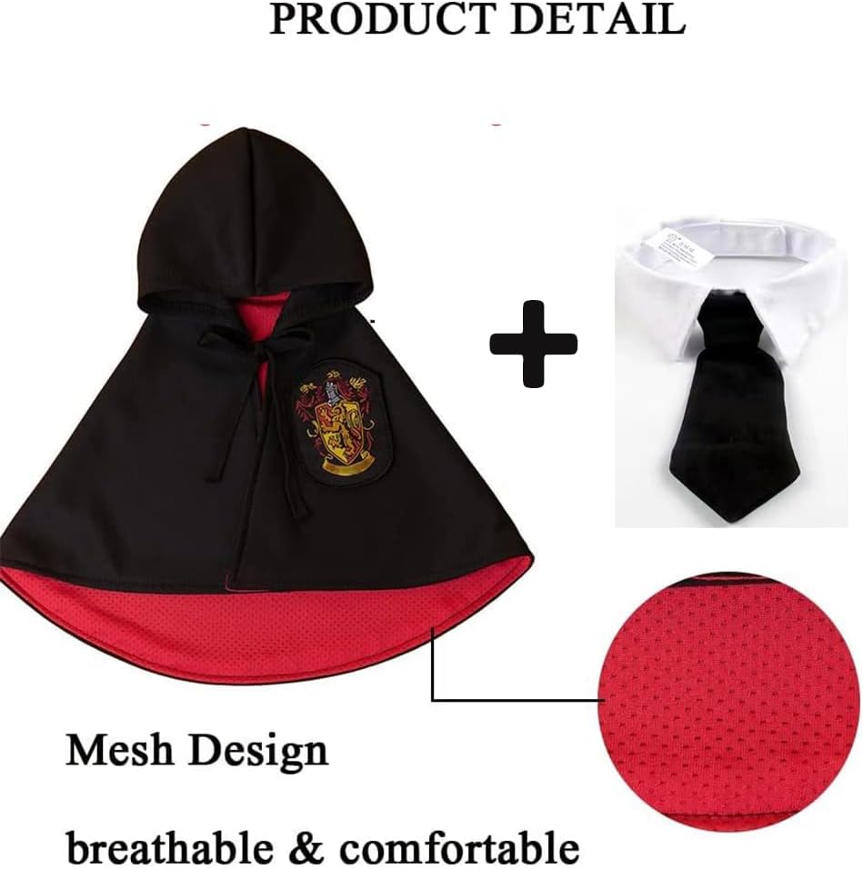 Capa de gato de Halloween con corbata para el cuello, disfraces de gato de Halloween, disfraces de perro pequeño, ropa de Halloween para mascotas,