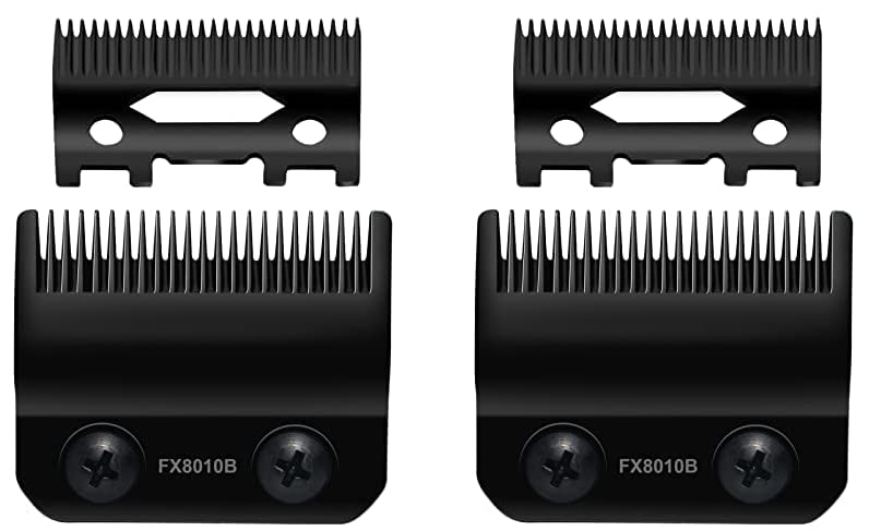 FX8010B Cuchillas de repuesto de grafito negro compatibles con BaBylissPRO Barberology cuchillas de repuesto FX870FXF880FX810FX825FX673N, 2 unidades