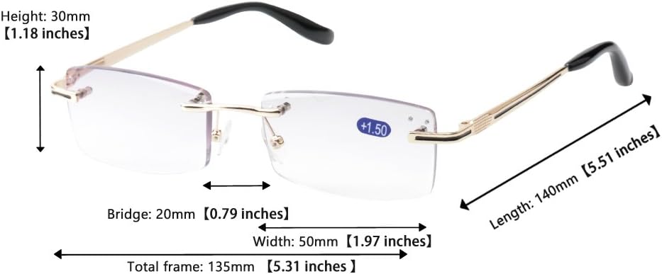 SOOLALA – Gafas de lectura antifatiga con corte de diamante de gama alta