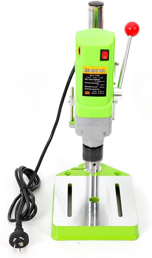 Soporte de prensa de taladro de banco eléctrico Mini máquina de perforación Prensa de taladro Banco de trabajo 710W Herramienta de reparación
