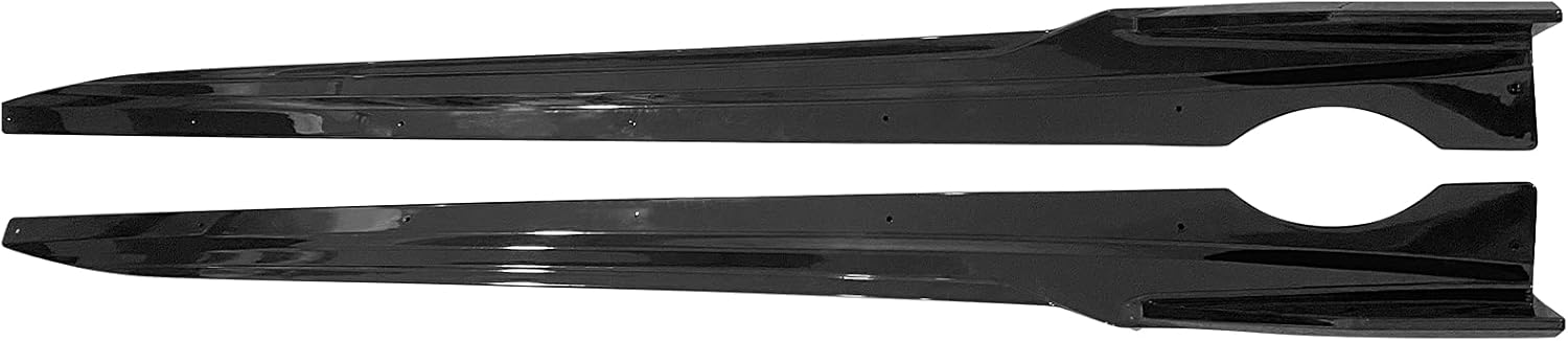 IKON MOTORSPORTS, Faldas laterales compatibles con BMW G05 X5 M Sport 2019-2023, extensión lateral de inyección de PP estilo IKON color negro