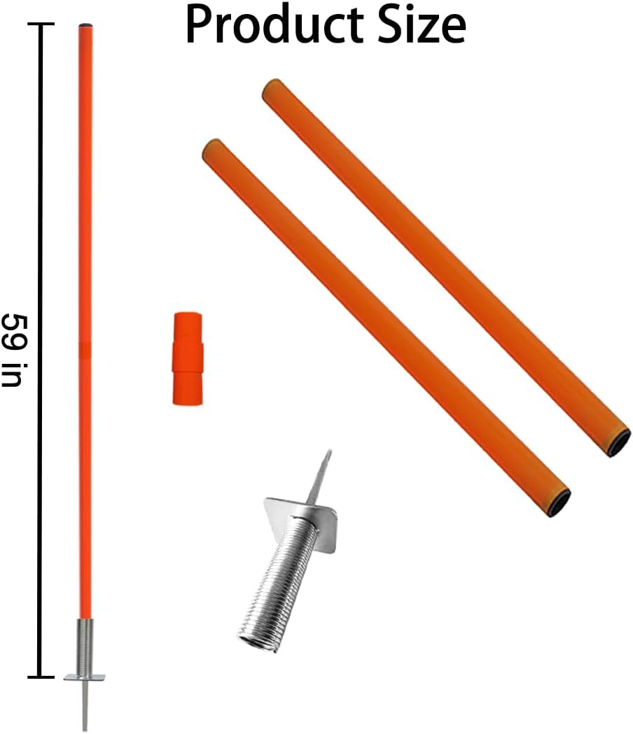 Orange Spring Agility – Juego de bastones de entrenamiento de agilidad para fútbol, tipo enchufable, barra de entrenamiento para deportes,