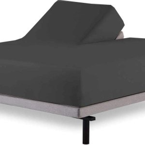 Sábanas para cama con número de sueño, tamaño King dividido, sábanas King divididas para cama de números de sueño, 100% algodón egipcio, gris oscuro Sábanas para cama con número de sueño, tamaño King dividido, sábanas King divididas para cama de números de sueño, 100% algodón egipcio, gris oscuro