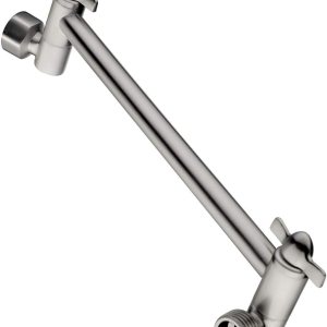BRIGHT SHOWERS Brazo de extensión de cabezal de ducha de latón para lluvia y cabezal de ducha de mano, extensor universal de brazo de ducha de 10 BRIGHT SHOWERS Brazo de extensión de cabezal de ducha de latón para lluvia y cabezal de ducha de mano, extensor universal de brazo de ducha de 10