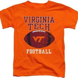 Virginia Tech Camiseta unisex para niños pequeños con balón de fútbol oficial Virginia Tech Camiseta unisex para niños pequeños con balón de fútbol oficial