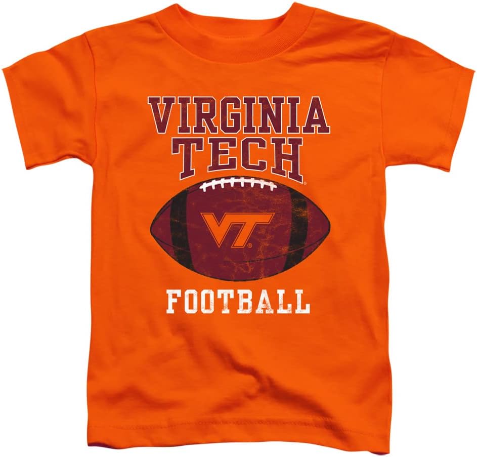 Virginia Tech Camiseta unisex para niños pequeños con balón de fútbol oficial