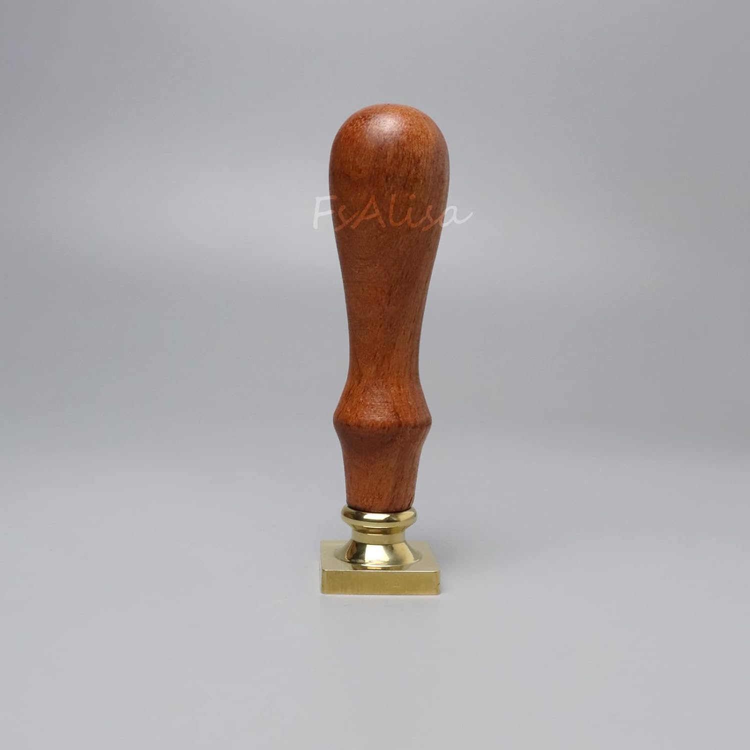 FsAlisa Sello de cera con cabeza de latón extraíble, mango de madera, ideal para adornar sobres, invitaciones de boda, paquetes de vino, envoltura