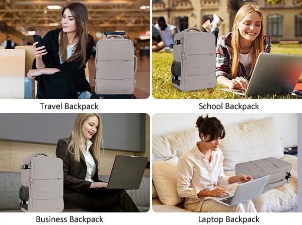 Taygeer Mochila para laptop para mujer, mochila para artículos esenciales universitarios con compartimento para laptop de 15.6 pulgadas, mochila de