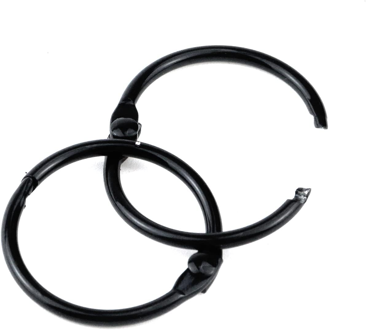 Semetall Juego de 10 ganchos giratorios negros a presión, mini ganchos de cordón con anillos de llavero para clip de cordón, llaveros, joyas,