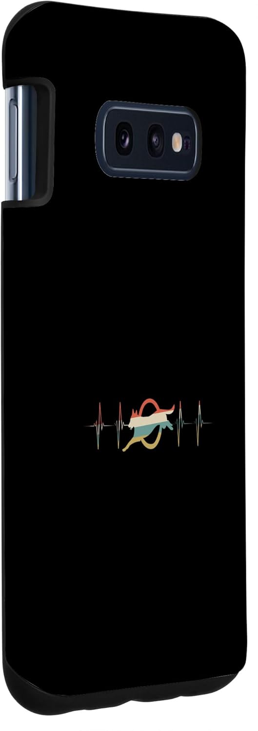Galaxy S10e Dog Agility Heartbeat Retro ECG EKG Case