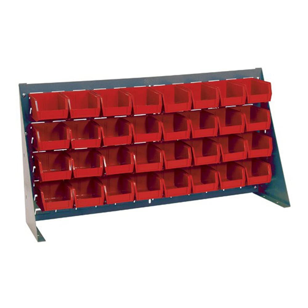 Quantum Storage Systems QBR-3619-210-32RD Ultra Bin – Paquete completo de bastidor de banco con 32 contenedores Ultra, 36 x 8 x 19 pulgadas, rojo