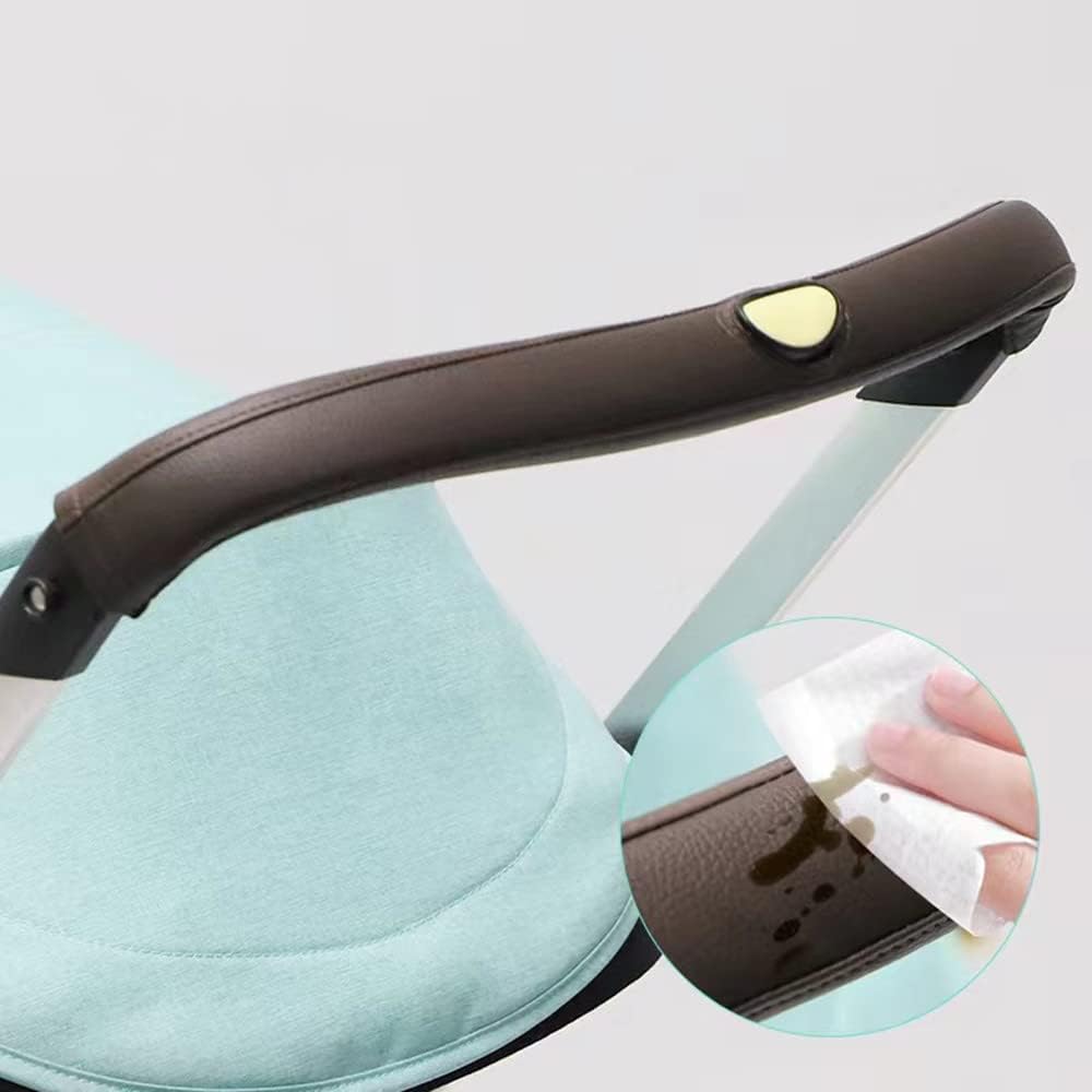 Funda de piel sintética con cremallera extraíble para manillar, compatible con asientos de automóvil y cochecitos Doona (marrón)