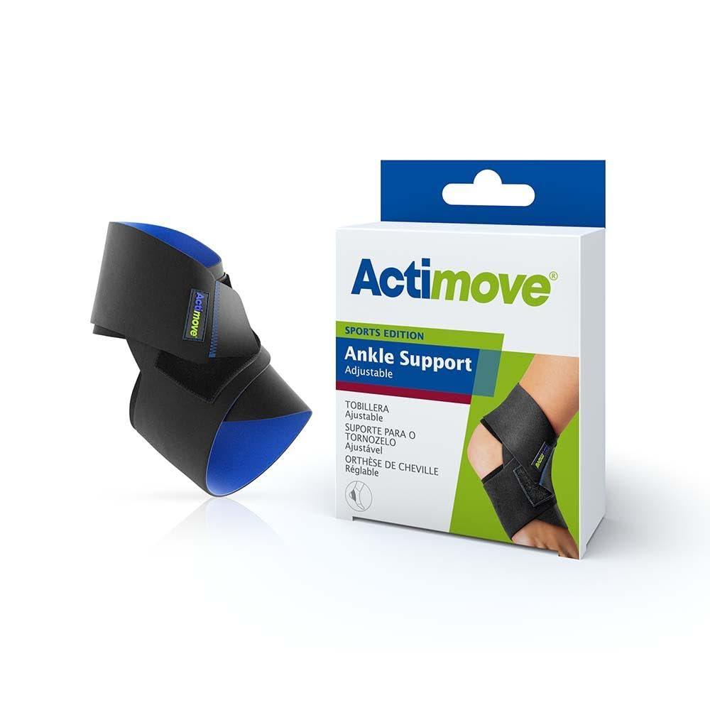 Actimove Sports Edition Tobillera para hombres y mujeres  Manga de compresión ajustable para esguince de tobillo, tendinitis de Aquiles, fascitis