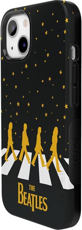 Casely Funda diseñada para iPhone 13, Beatles, paseo nocturno, imagen dual de Abbey Road, funda atrevida compatible con MagSafe
