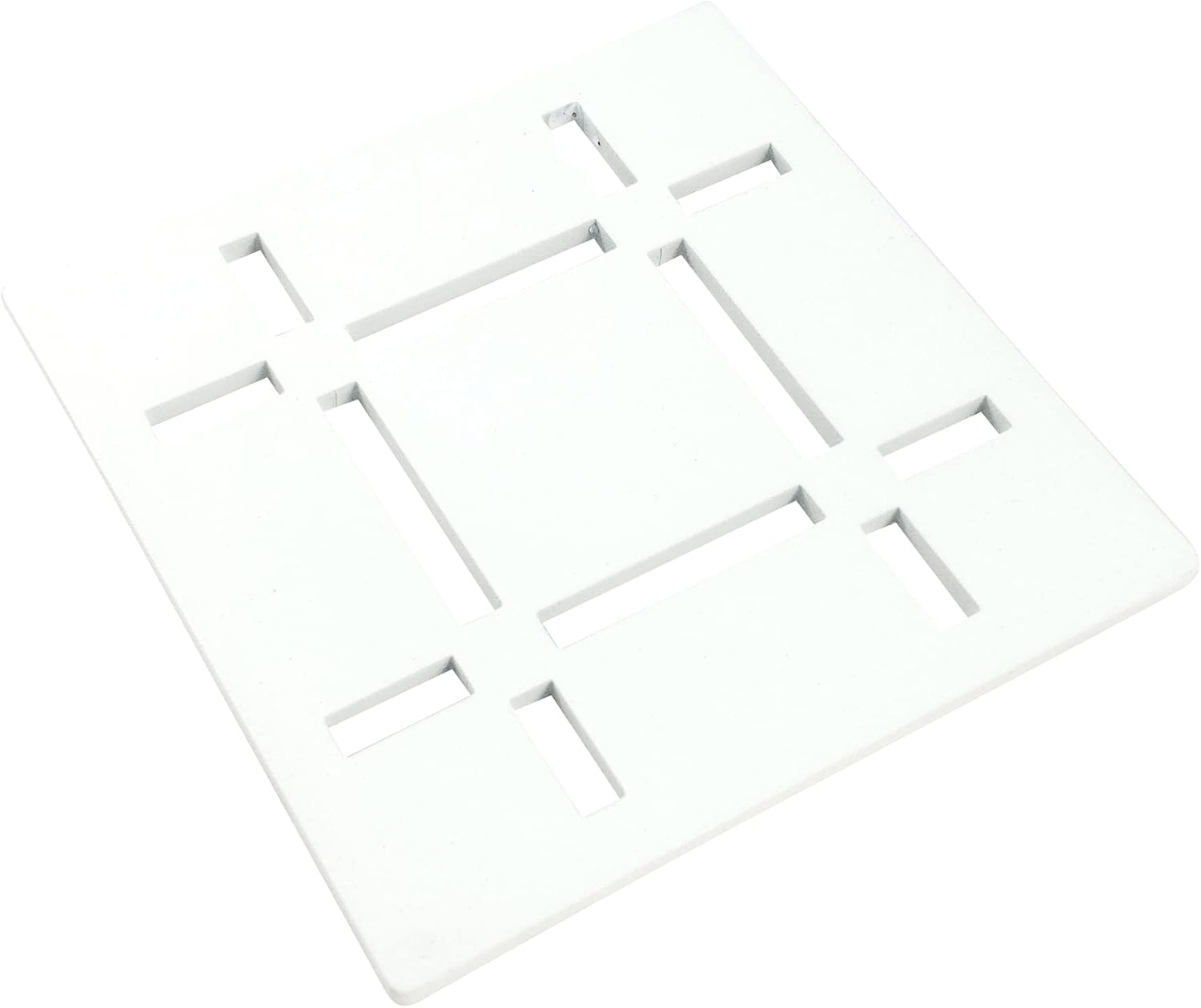FROSCH Kit de rejilla de drenaje de ducha de acero inoxidable de 4 pulgadas, diseño de tablero (blanco mate)