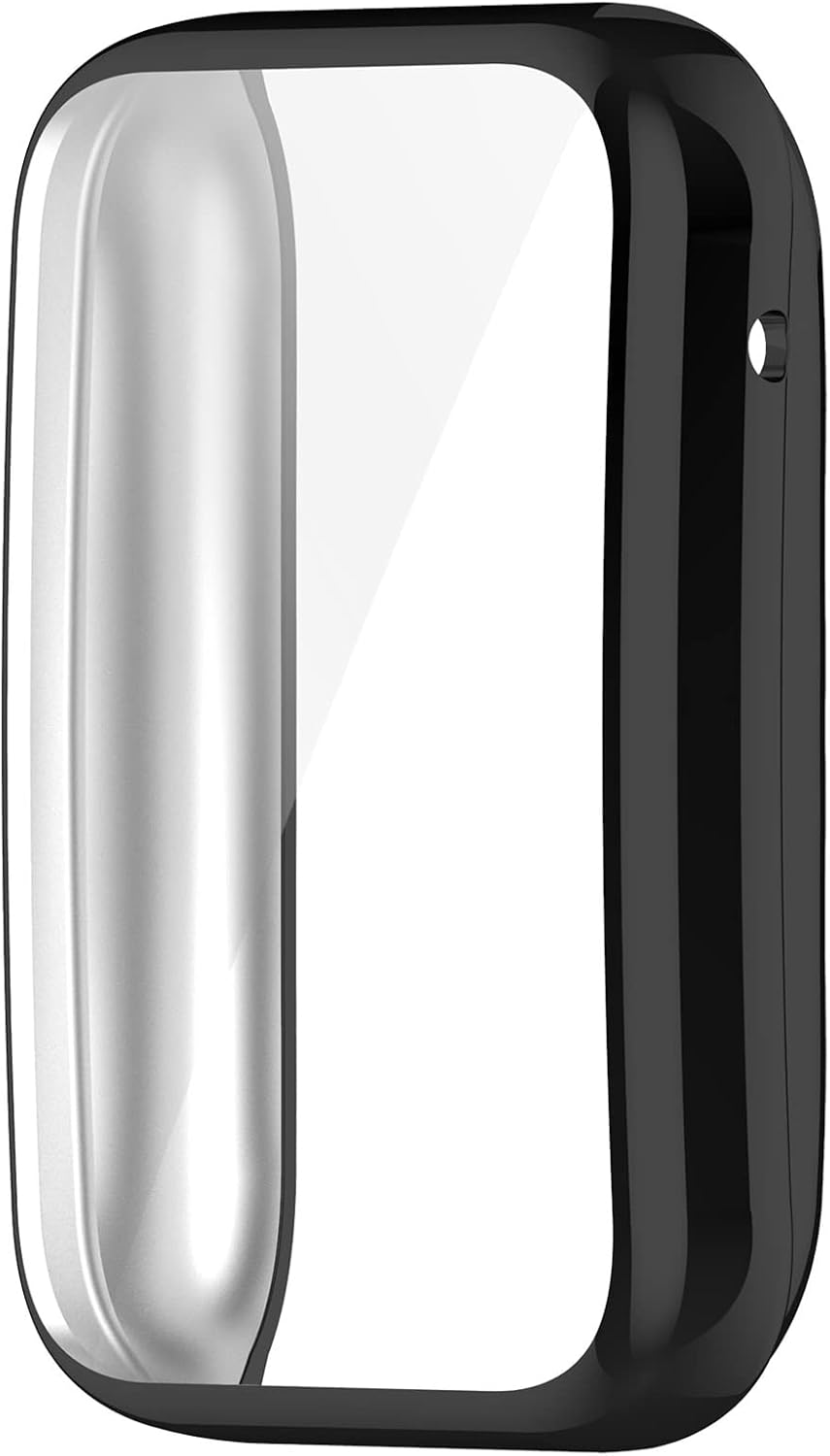 MOTONG Funda compatible con Xiaomi MI Band 7 Pro – Funda protectora de TPU de cobertura completa compatible con Xiaomi MI Band 7 Pro (negro TPU)