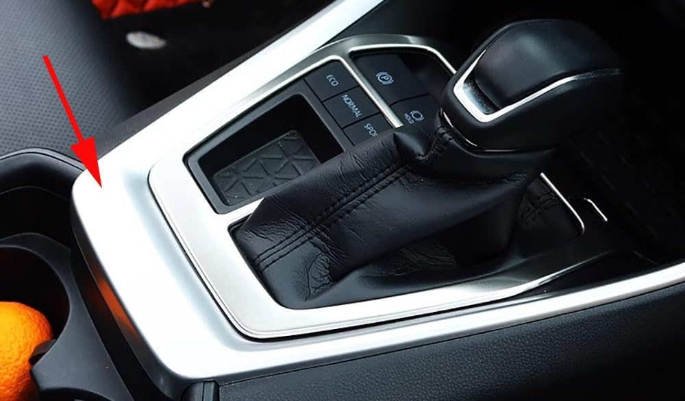 Accesorios de automóvil aptos para Toyota RAV4 2019-2023 ABS (plata mate) consola central interior panel de control de engranajes cubierta lateral,